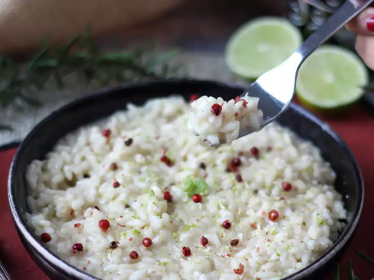 Risotto met limoen en roze peper: elegant vegetarisch recept voor speciale diners - foto 6