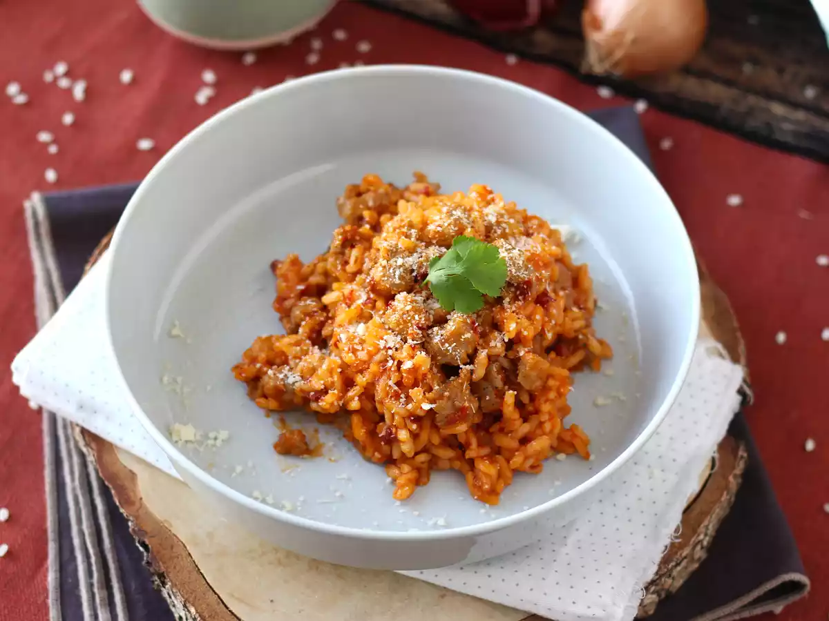 Risotto 'nduja en worst, een voorgerecht met intense smaak - foto 5