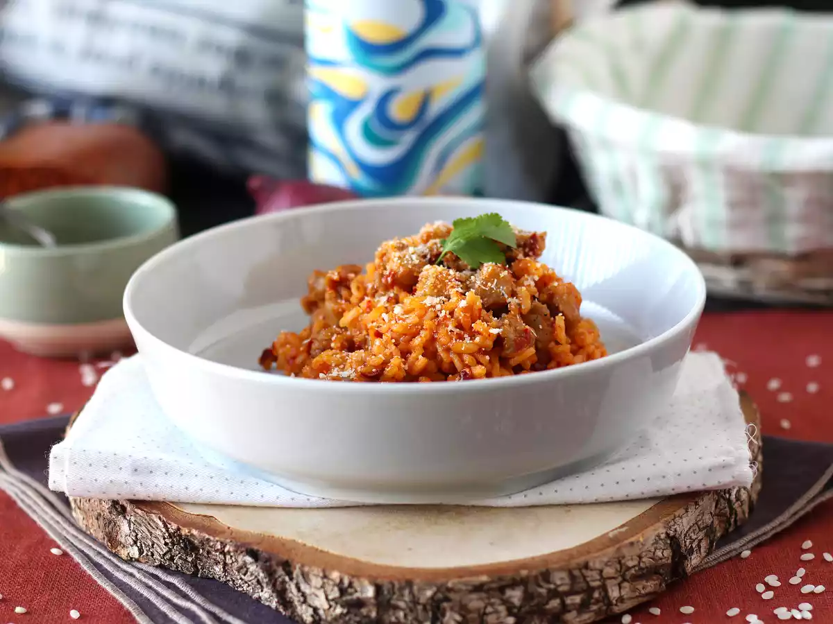 Risotto 'nduja en worst, een voorgerecht met intense smaak - foto 6