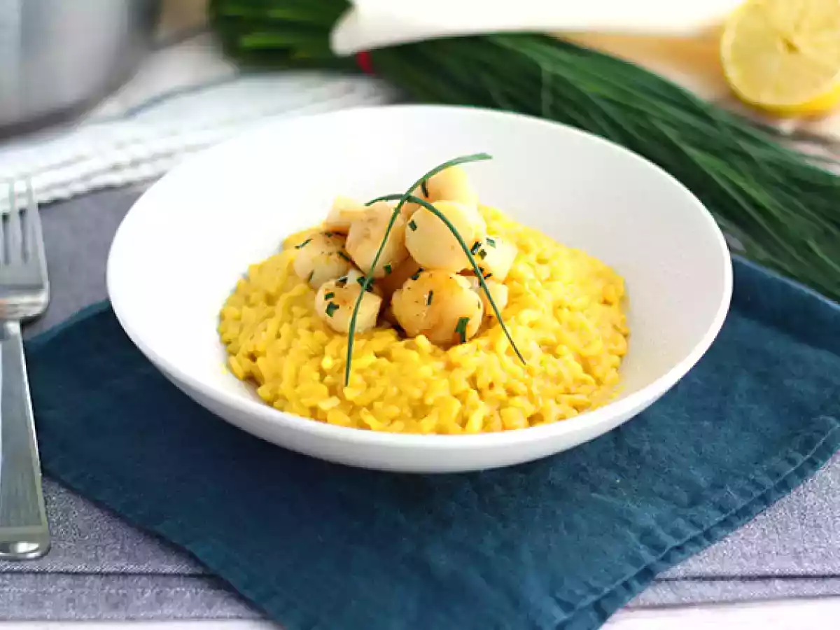 Risotto van sint-jakobsschelpen met saffraan - foto 2