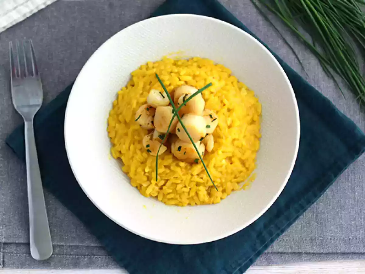 Risotto van sint-jakobsschelpen met saffraan - foto 3