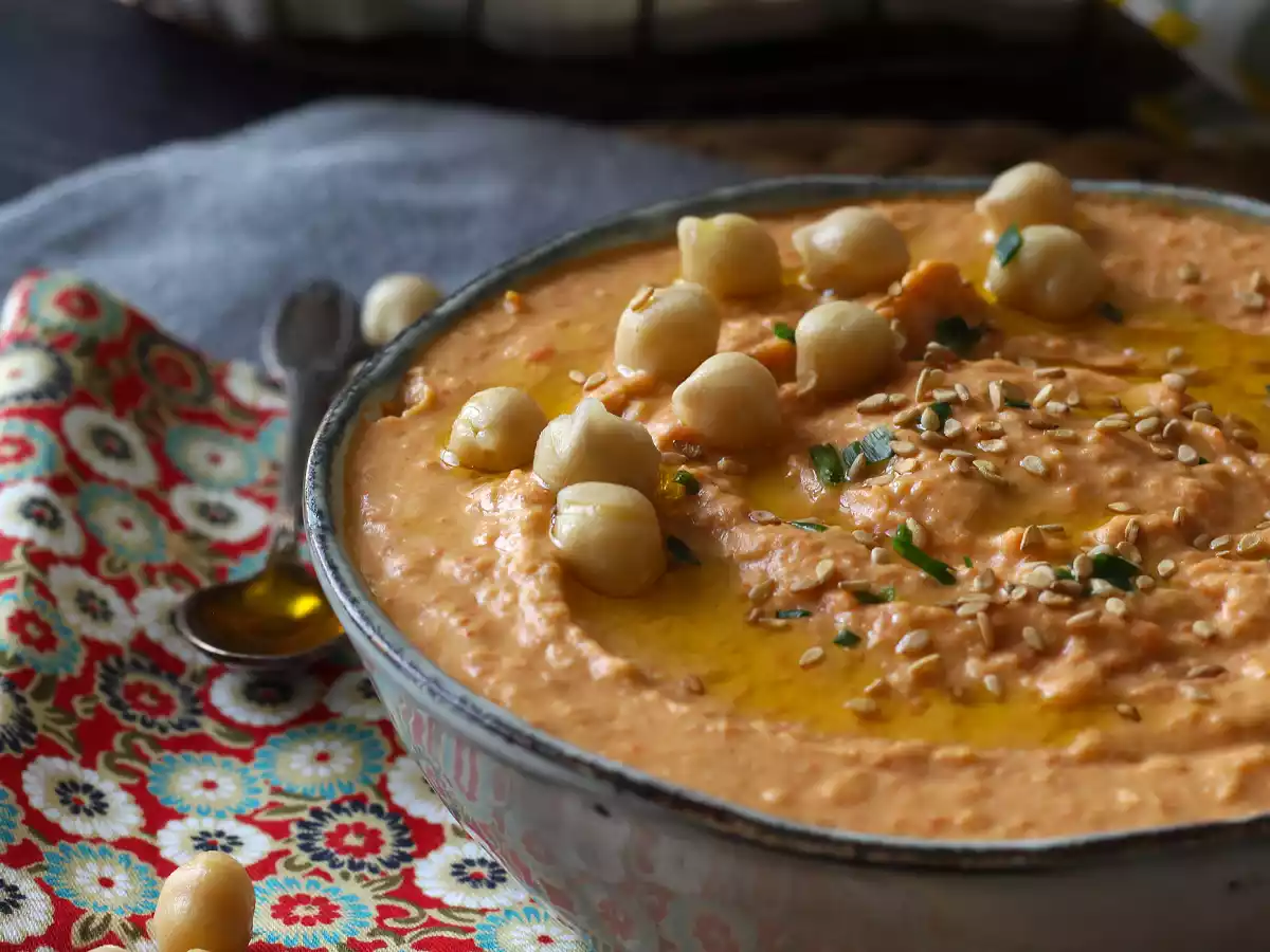 Rode peper hummus - foto 3
