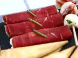 Rolletjes van Bündnerfleisch met Chavroux, foto 1