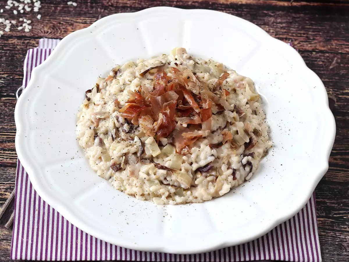 Romige en smakelijke risotto met radicchio, spek en Philadelphia - foto 6