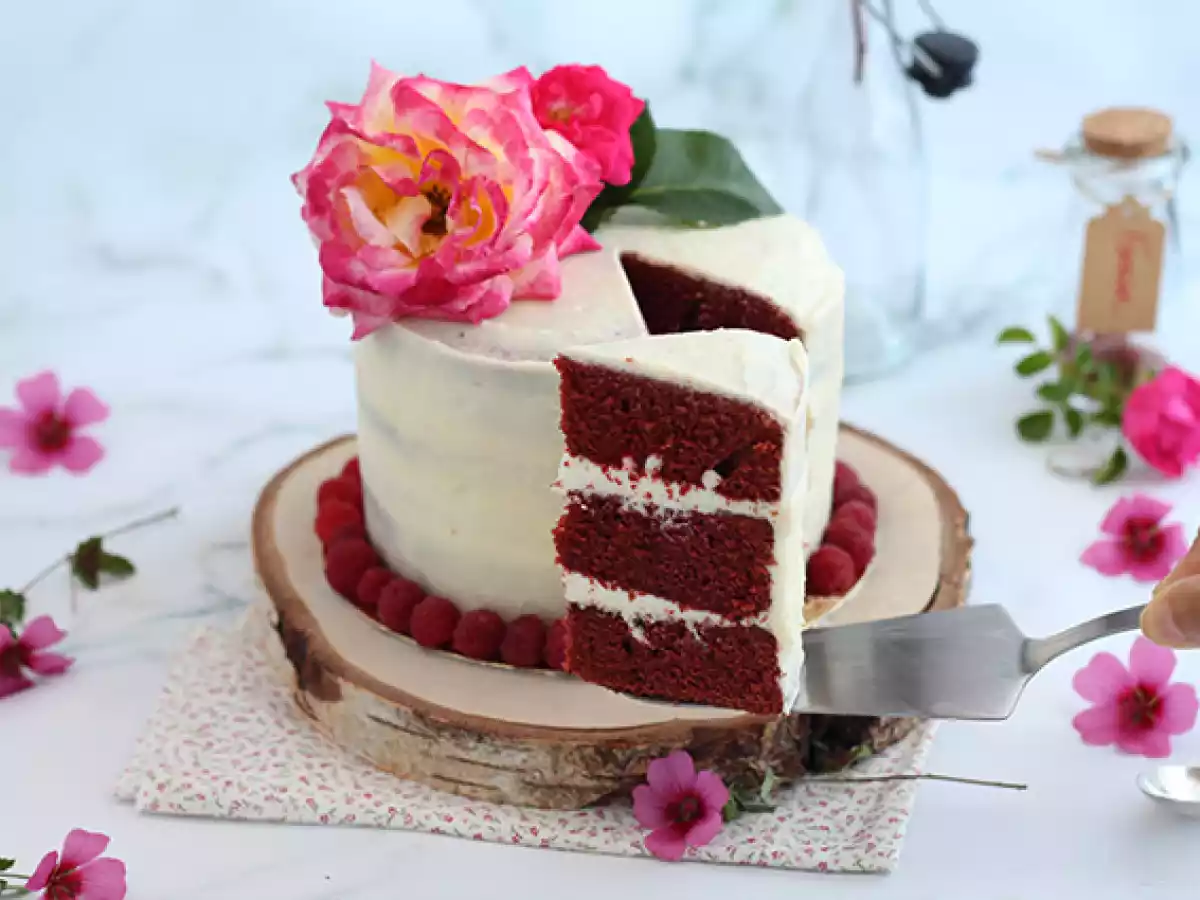 Rood fluwelen cake - foto 3