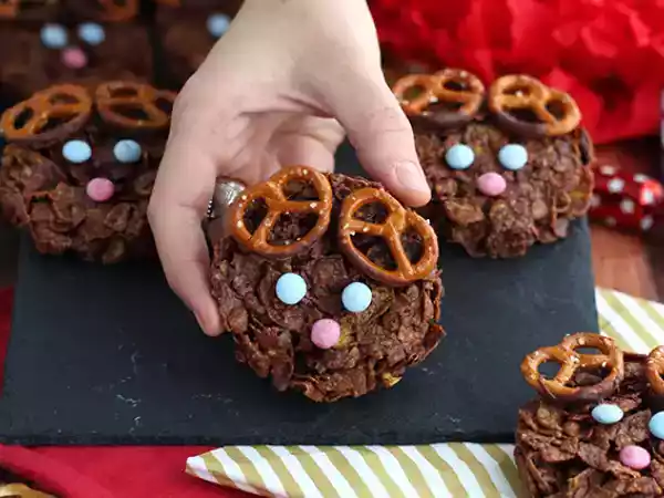 Recept Roze zandtaartjes van kerst rendieren