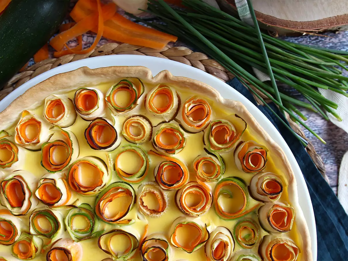 Rozenquiche met courgette en wortel - foto 5
