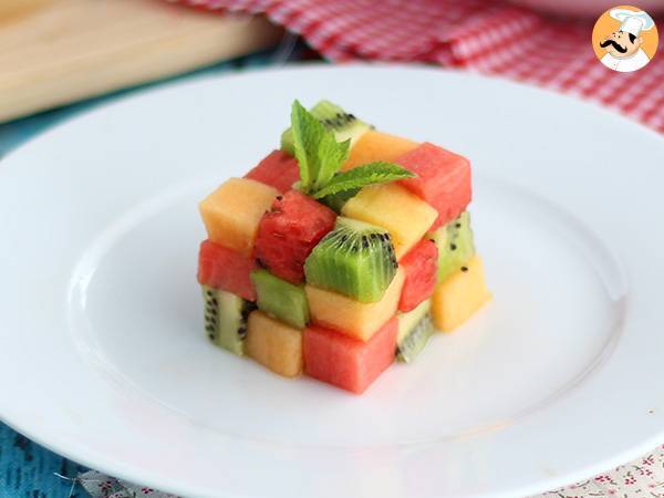 Rubik's Cube van fruit, de design fruitsalade