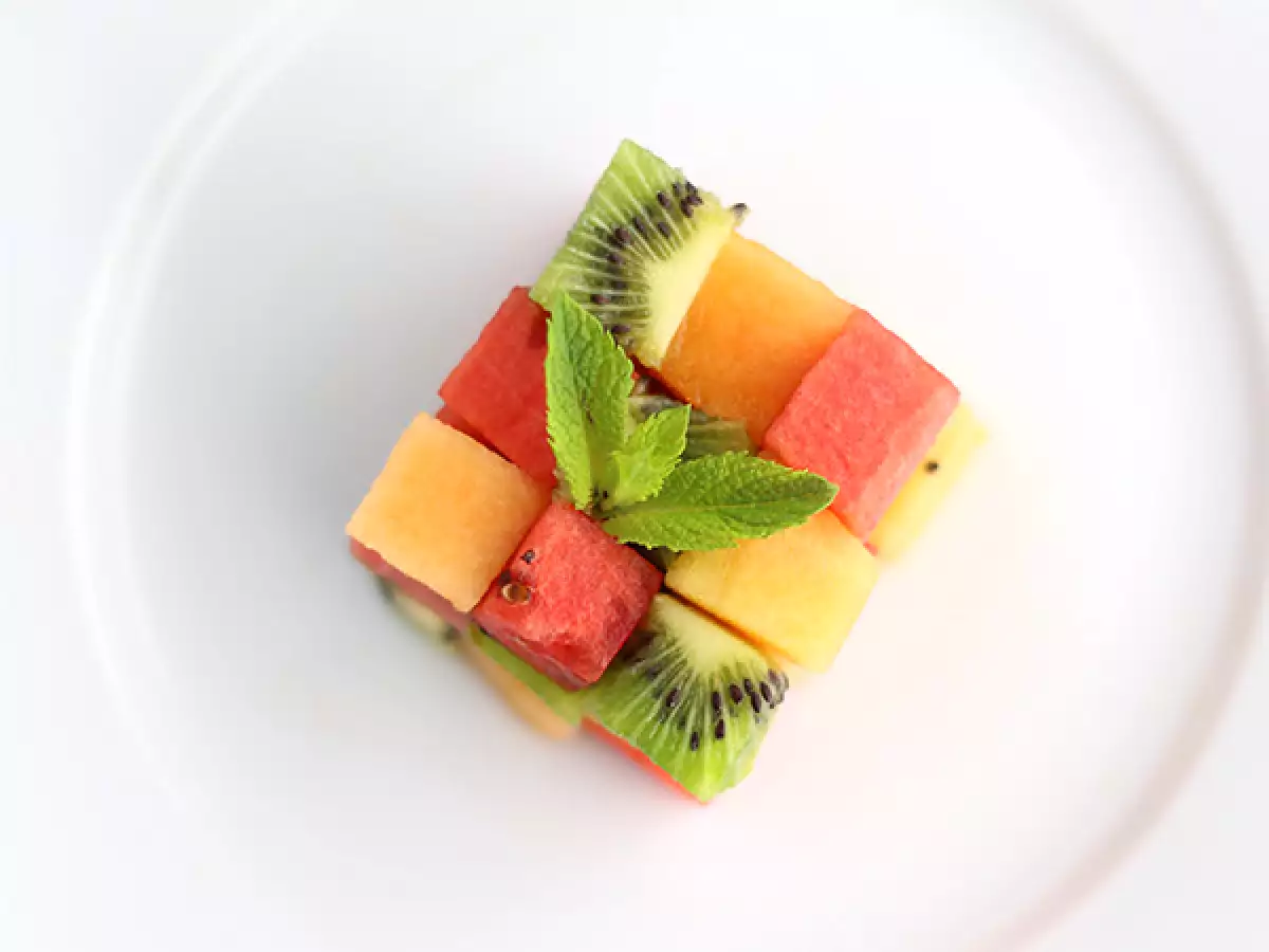 Rubiks kubus van fruit: een stijlvolle fruitsalade - foto 2