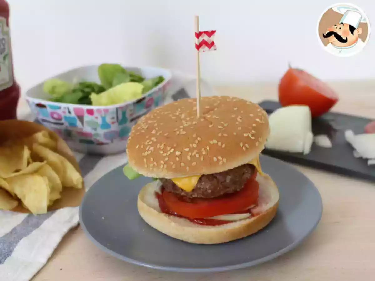 Runderburger met rundvlees