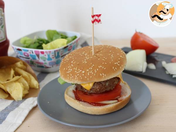 Runderburger met rundvlees