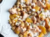 Salade met zalm, kikkererwten en sinaasappel, foto 2