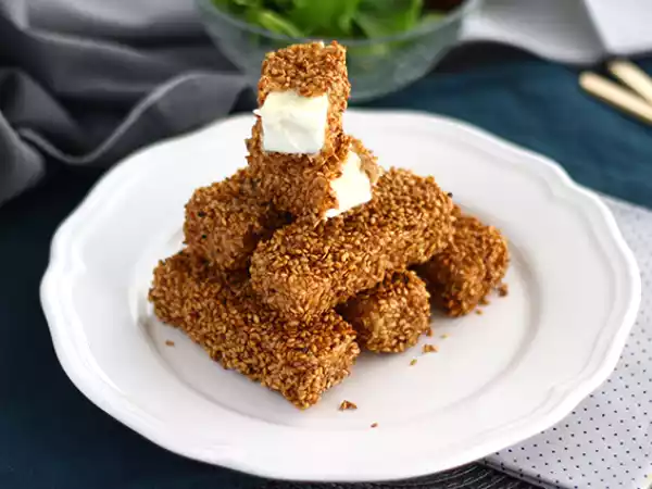 Recept Sesam feta kaasstokken