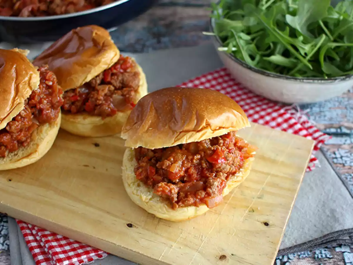 Sloppy Joes-stijl hamburger