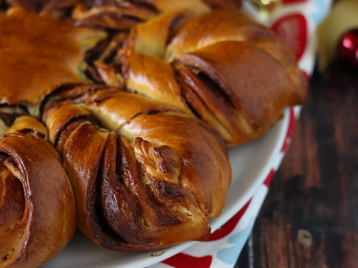 Sneeuwvlokbrioche met chocolade-hazelnootpasta - foto 3