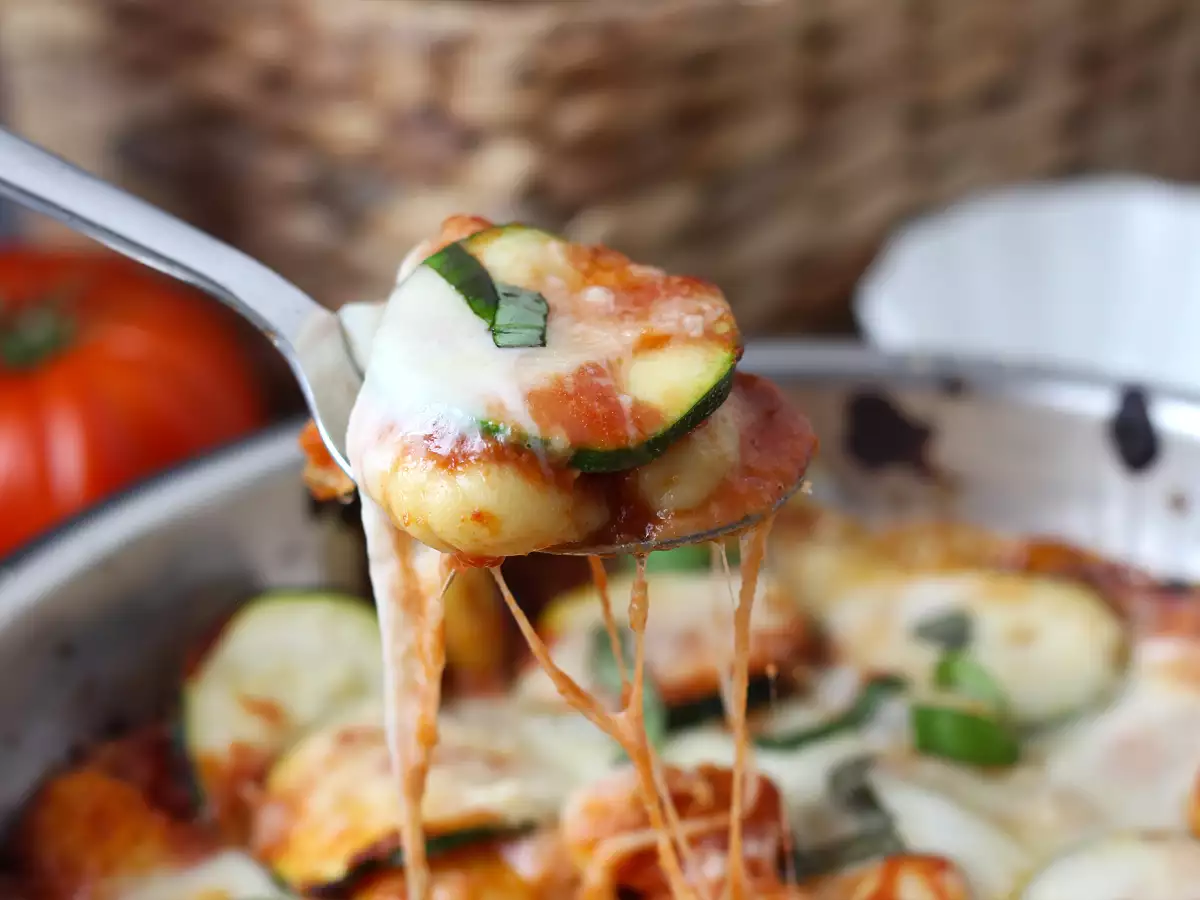 Snel recept voor een gratin van gnocchi met courgette en mozzarella - foto 3