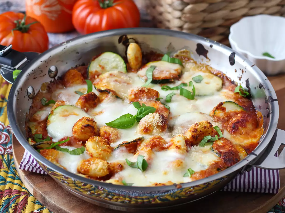 Snel recept voor een gratin van gnocchi met courgette en mozzarella - foto 5