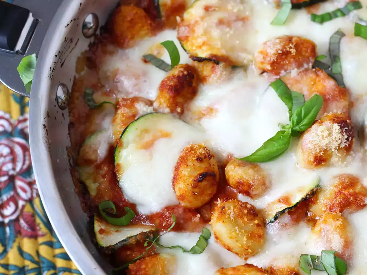 Snel recept voor een gratin van gnocchi met courgette en mozzarella - foto 6
