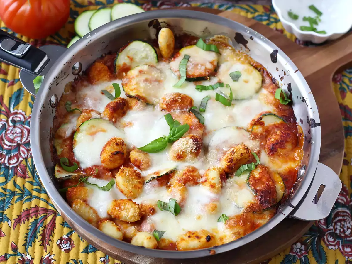 Snel recept voor een gratin van gnocchi met courgette en mozzarella - foto 8