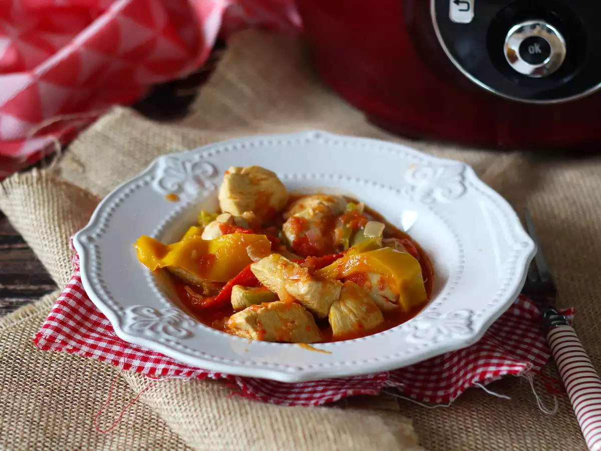 Snelle Baskische kip uit de Cookeo