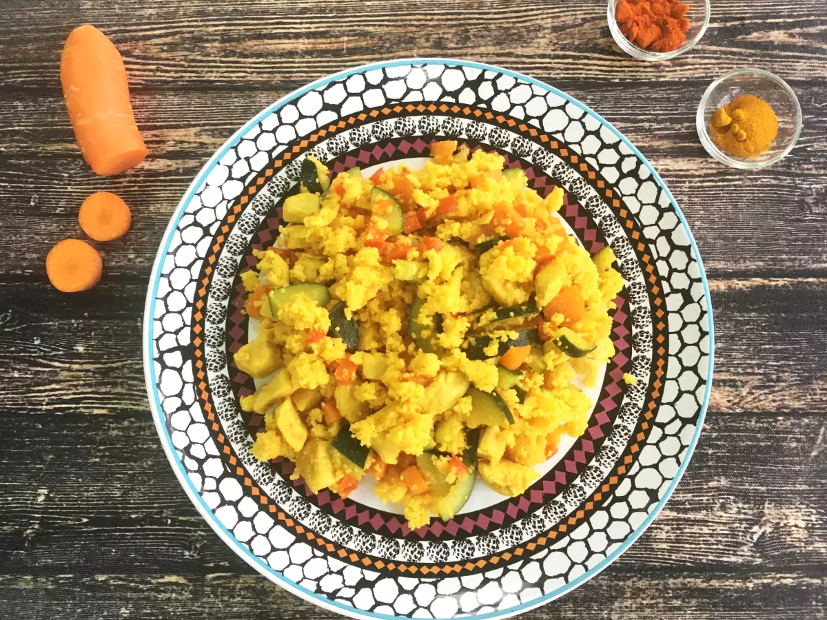 Snelle couscous met kip en groenten