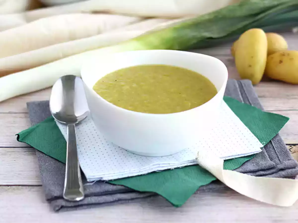Snelle en makkelijke prei en aardappelsoep