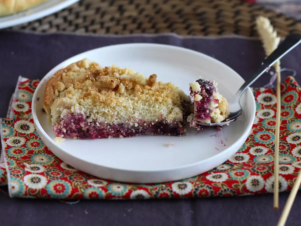 Snelle kruimeltaart met rood fruit - foto 5