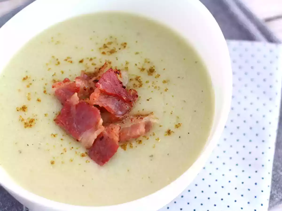Soep van topinambour, aardappel en spek - foto 3
