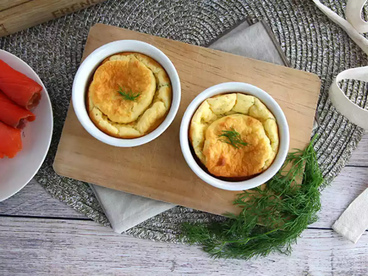 Soufflés van gerookte zalm en verse kaas - foto 3