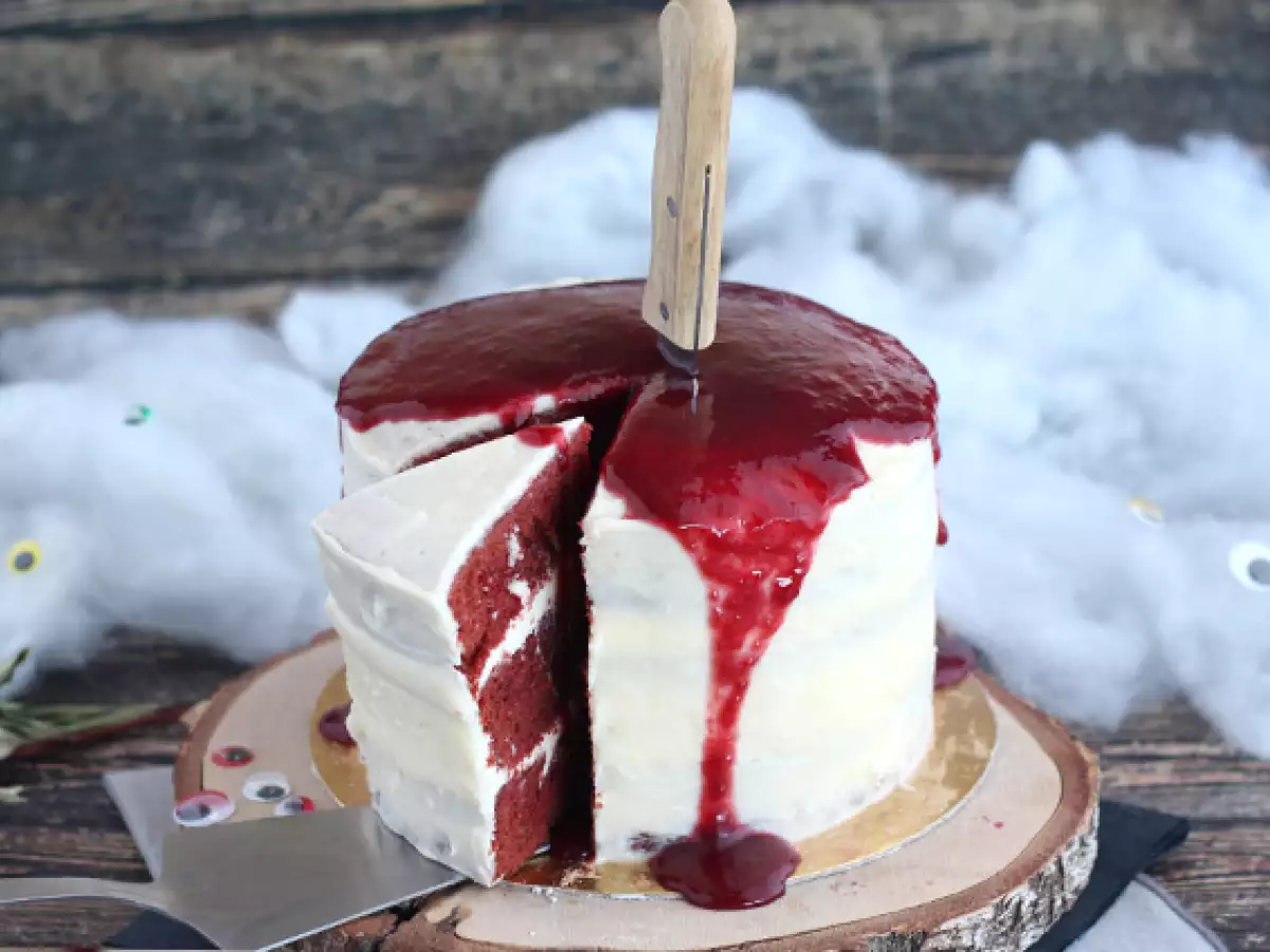 Speciale Red Velvet-taart voor Halloween!