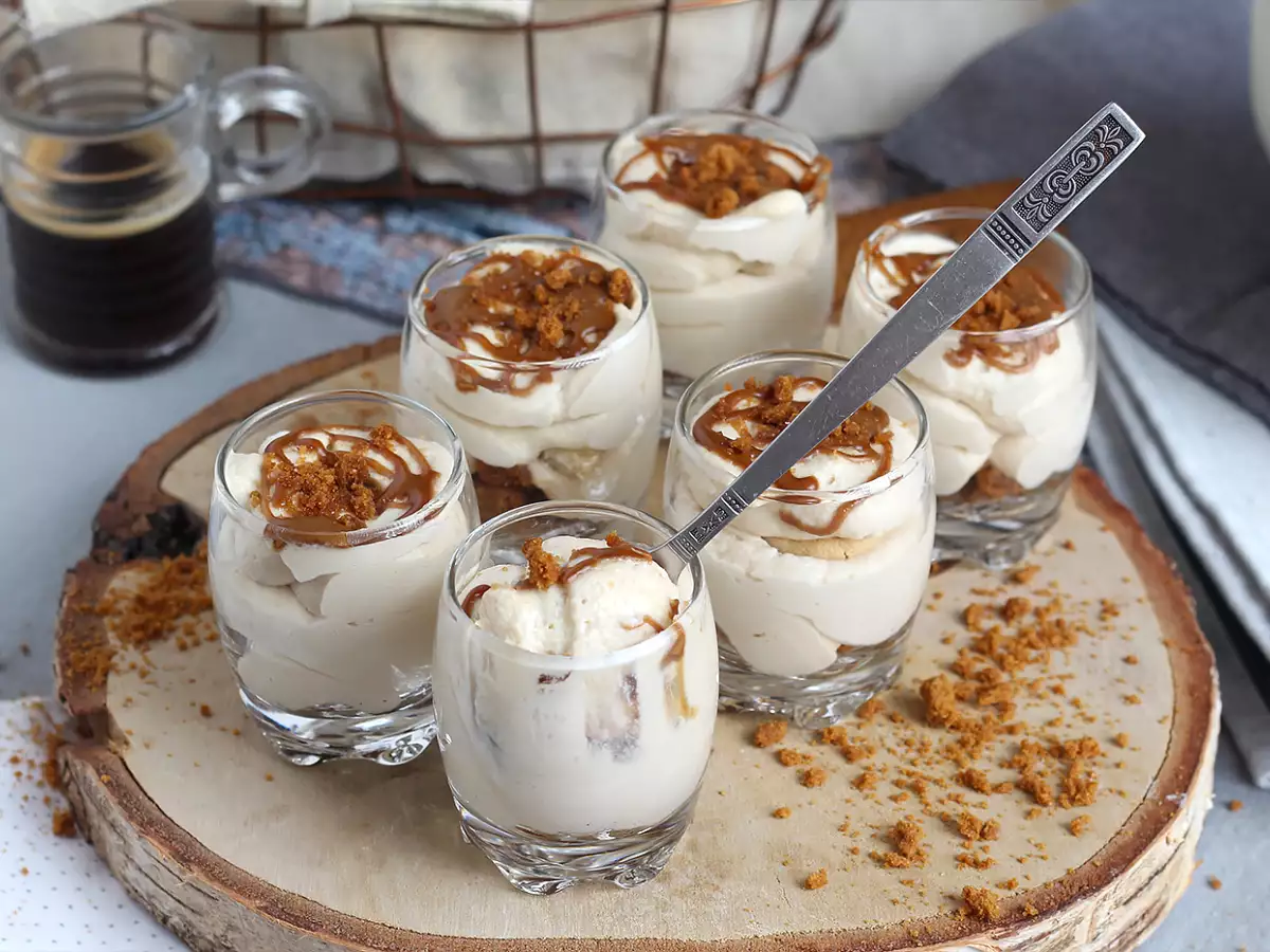 Speculaasmousse in glaasjes