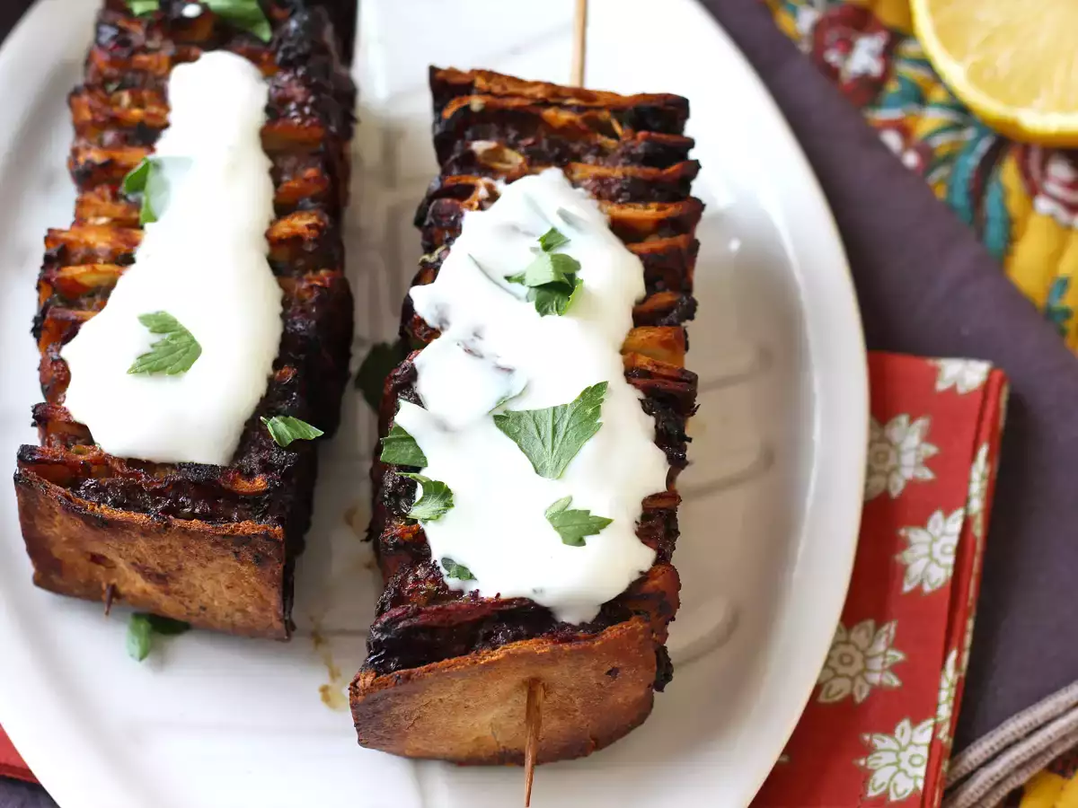 Spiesjes van lavas kebab met tortilla's, gemakkelijk te bakken in de airfryer! - foto 2