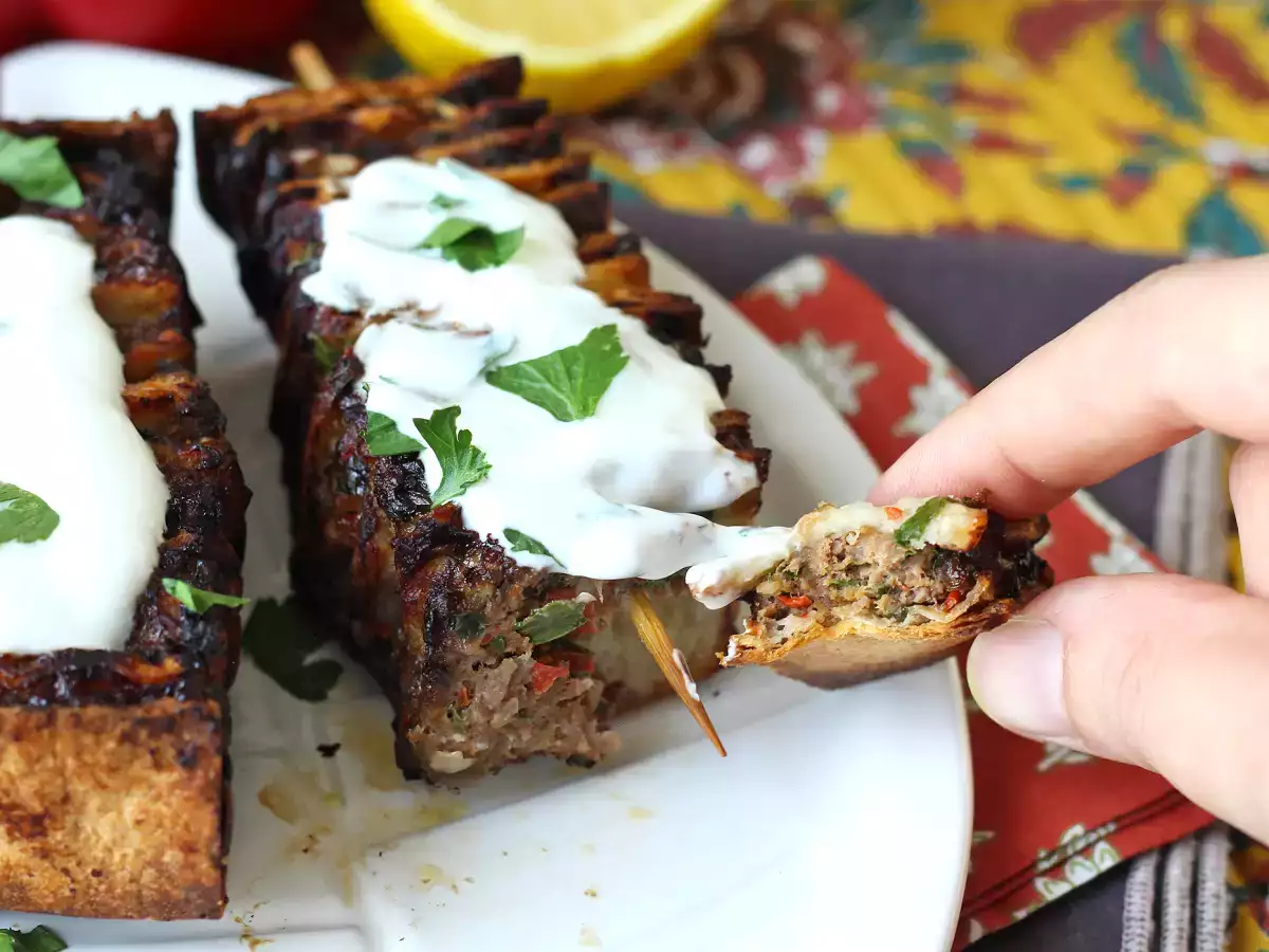 Spiesjes van lavas kebab met tortilla's, gemakkelijk te bakken in de airfryer! - foto 3