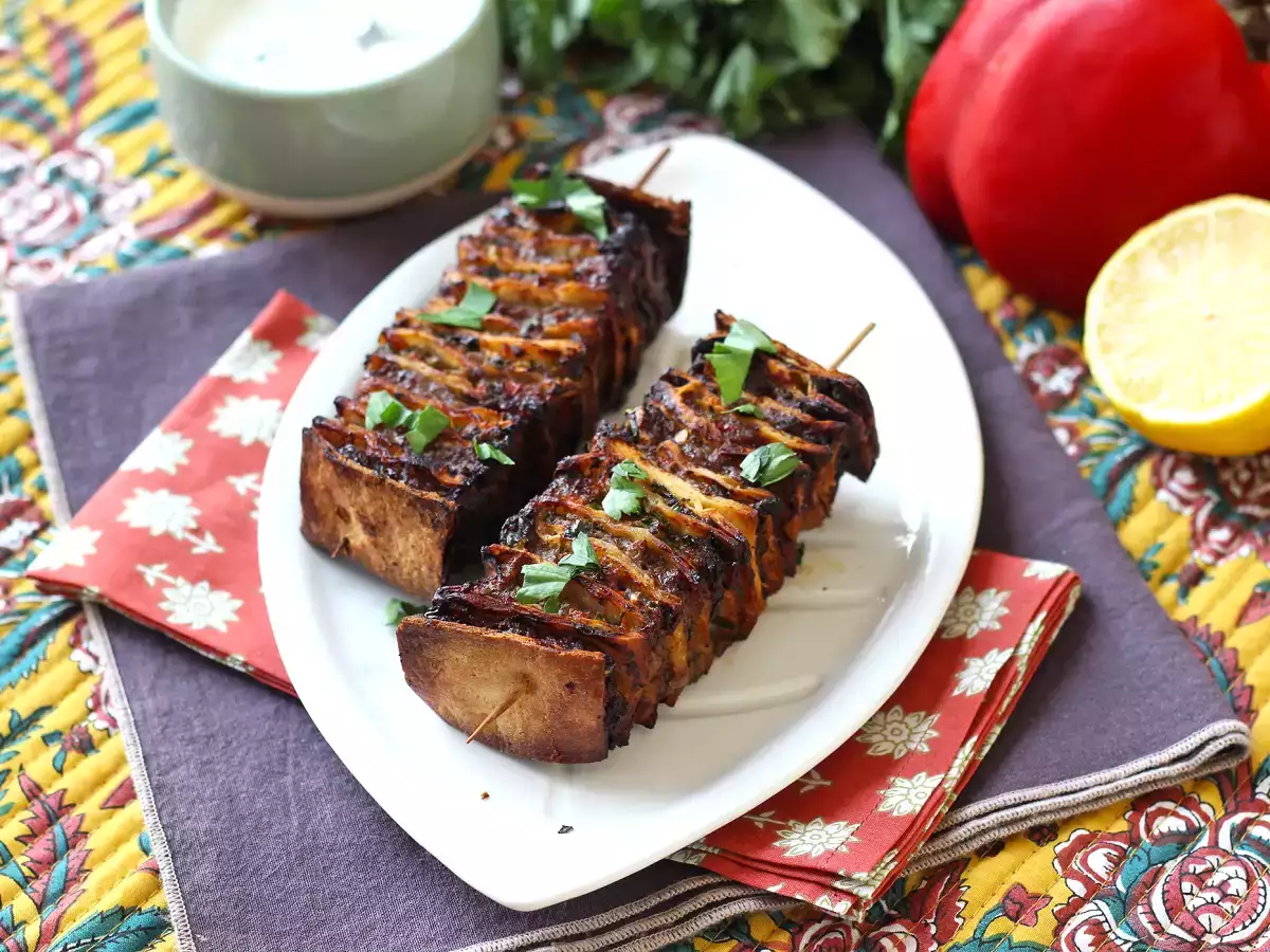 Spiesjes van lavas kebab met tortilla's, gemakkelijk te bakken in de airfryer! - foto 5