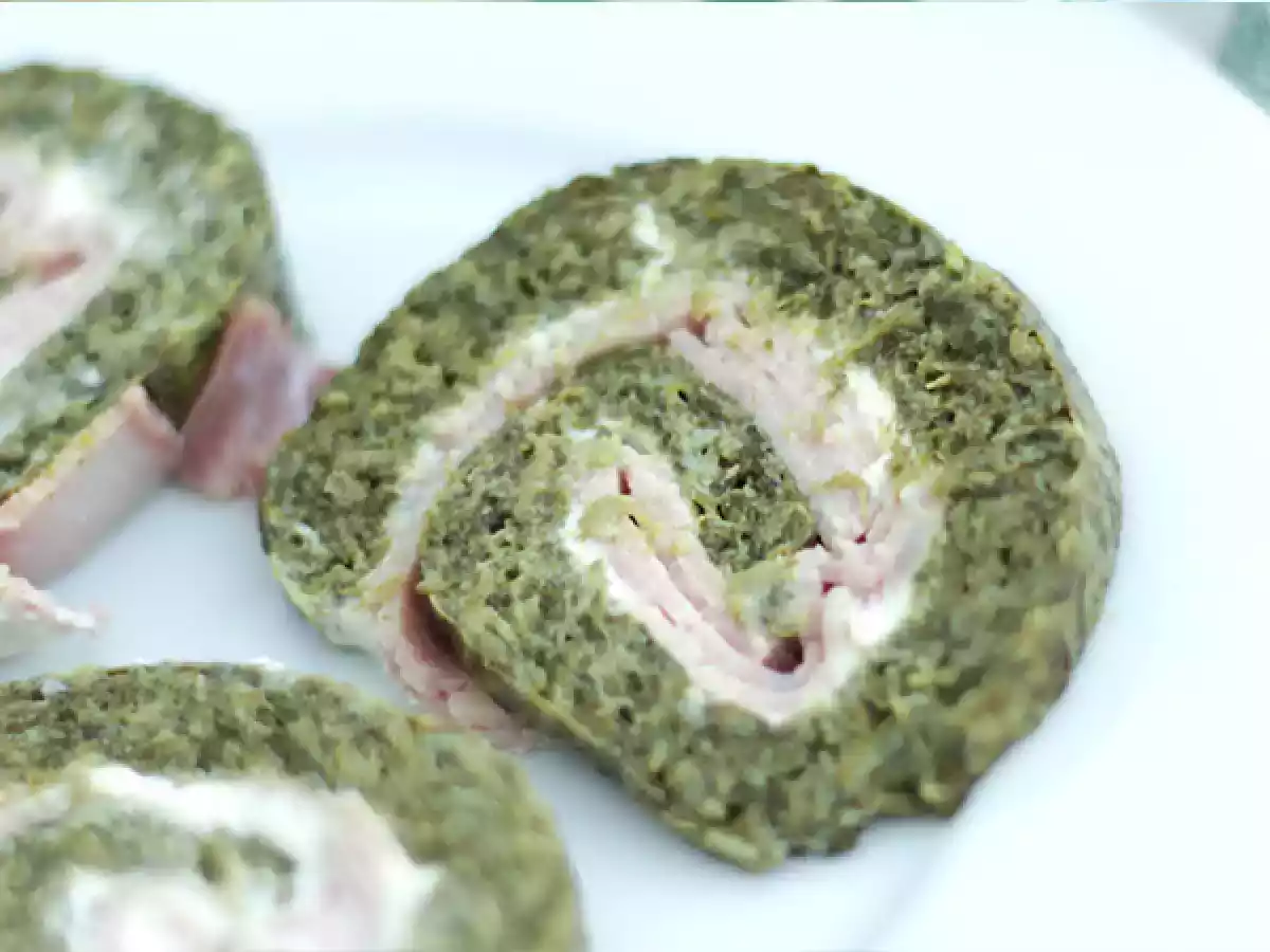 Spinazie, ham en verse kaas rolletjes - foto 2