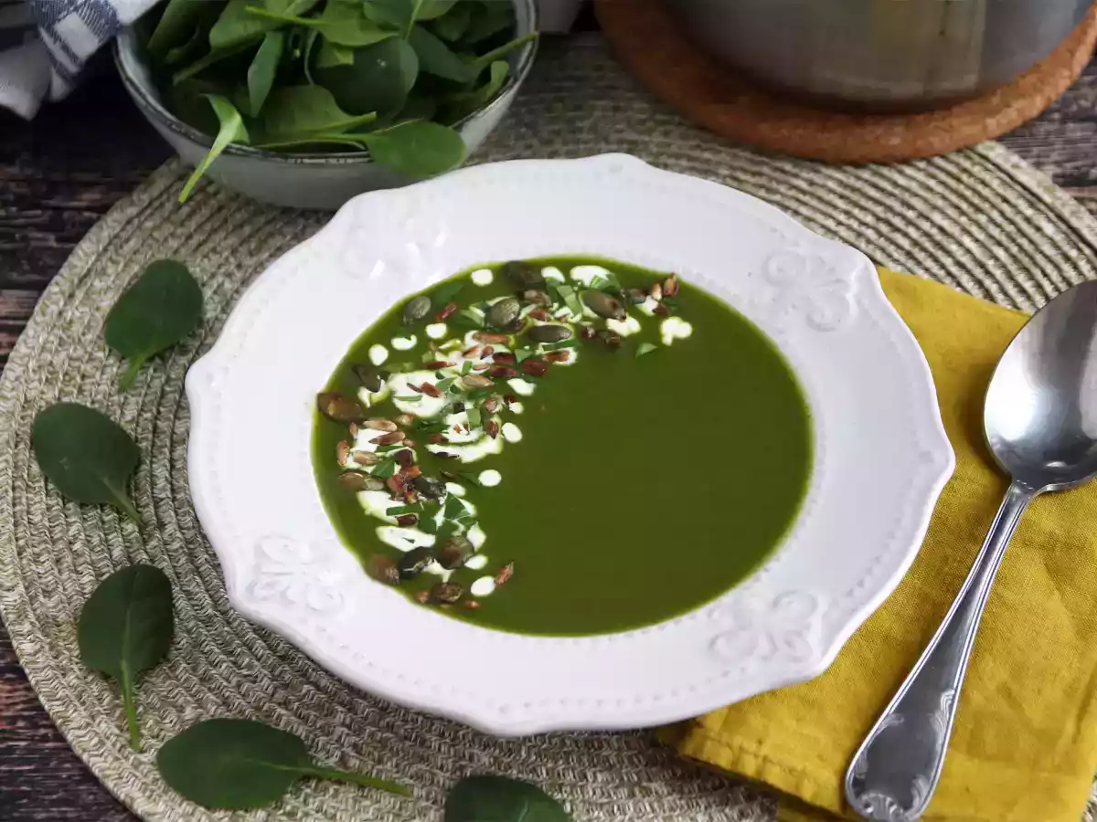Spinaziesoep, de truc om iedereen groenten te laten eten!