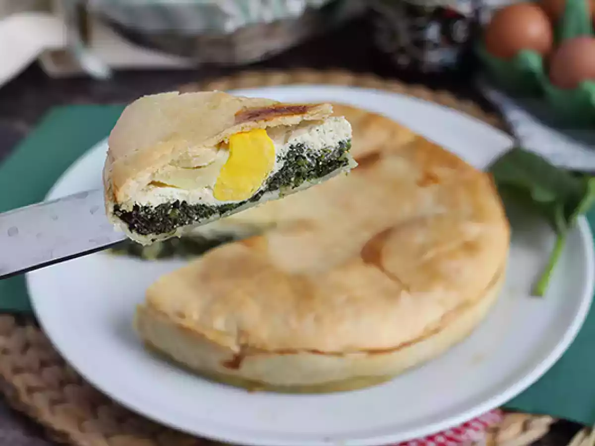 Spinazietaart met ricotta en eieren - Italiaanse Torta Pasqualina - foto 3
