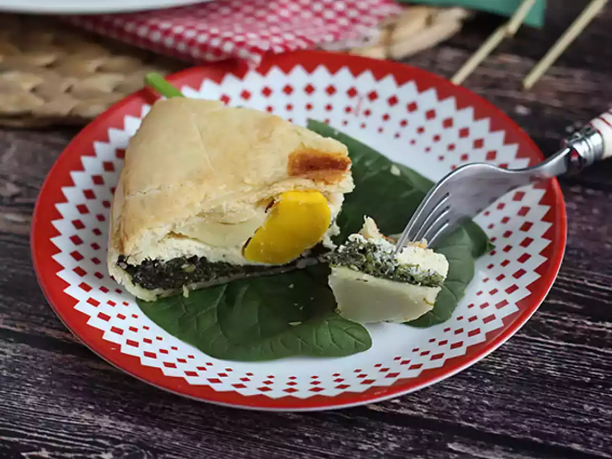 Spinazietaart met ricotta en eieren - Italiaanse Torta Pasqualina - foto 4