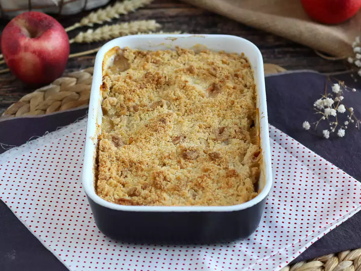 Supermakkelijke appelcrumble