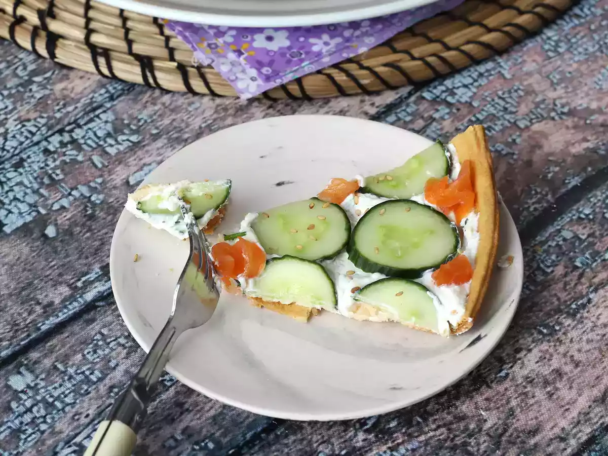 Superverfrissende zomertaart: ricotta, komkommer en gerookte zalm - foto 2