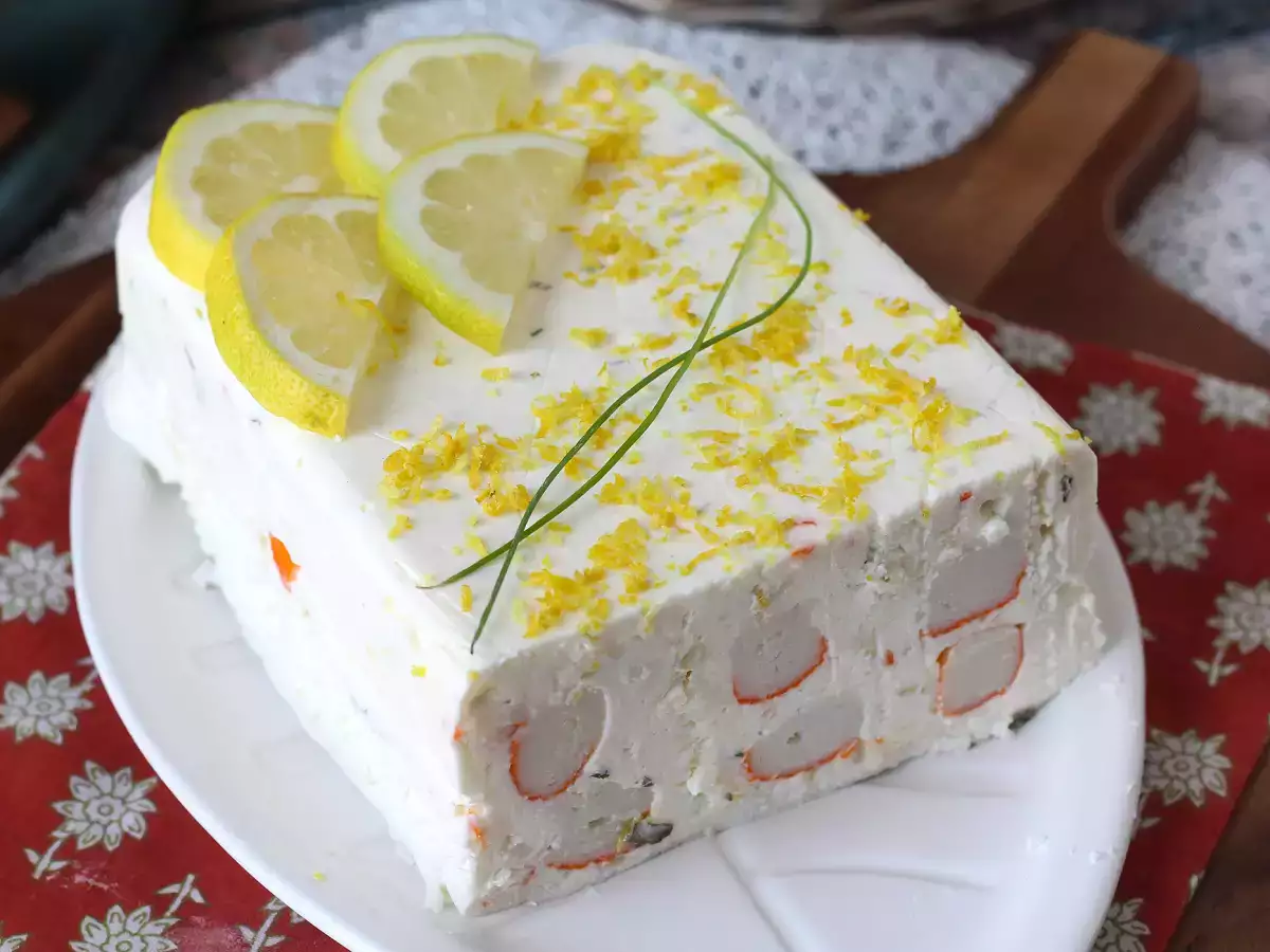 Surimi-terrine zonder koken: een eenvoudig koud voorgerecht, perfect voor de zomer - foto 3