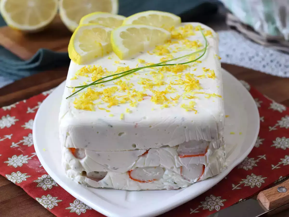 Surimi-terrine zonder koken: een eenvoudig koud voorgerecht, perfect voor de zomer - foto 6