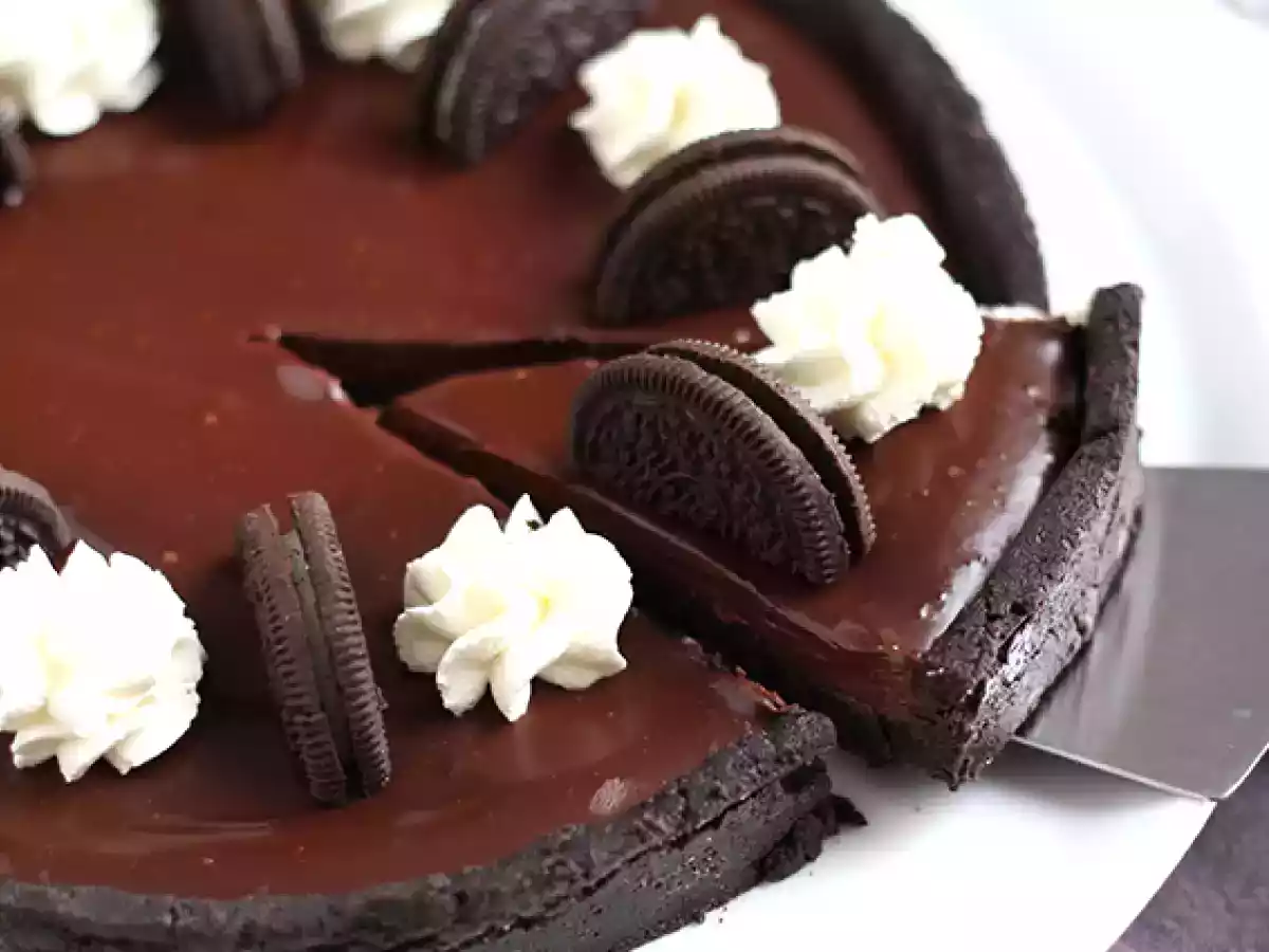 Taartje van Oreo en chocolade