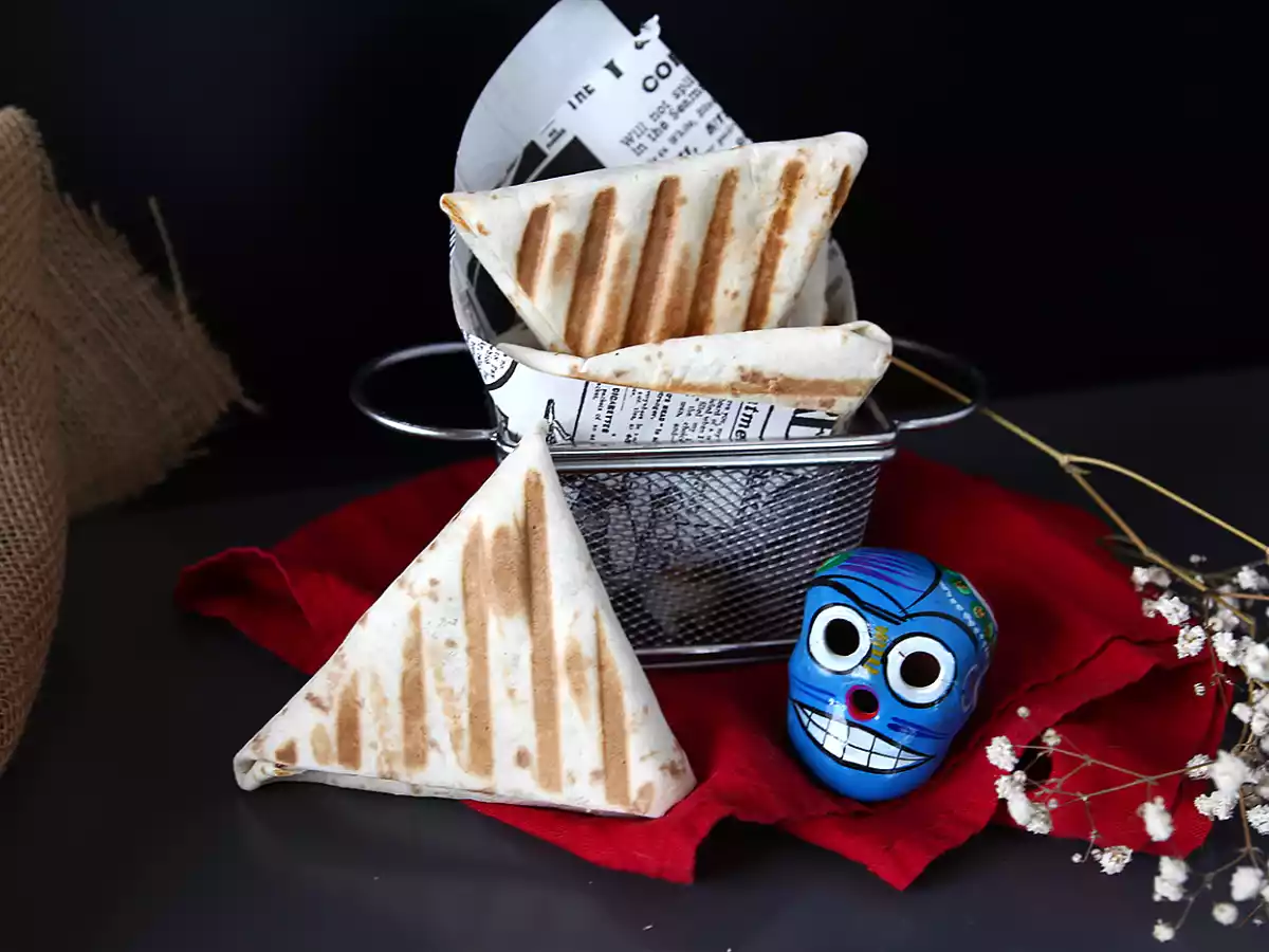 Taco's met gehakt samoussas