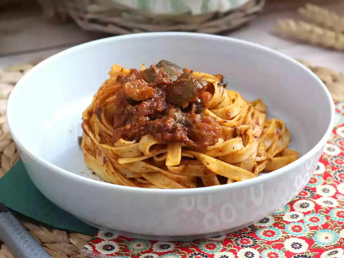Tagliatelle met courgetterragout, een vegetarisch voorgerecht waar iedereen dol op is! - foto 2