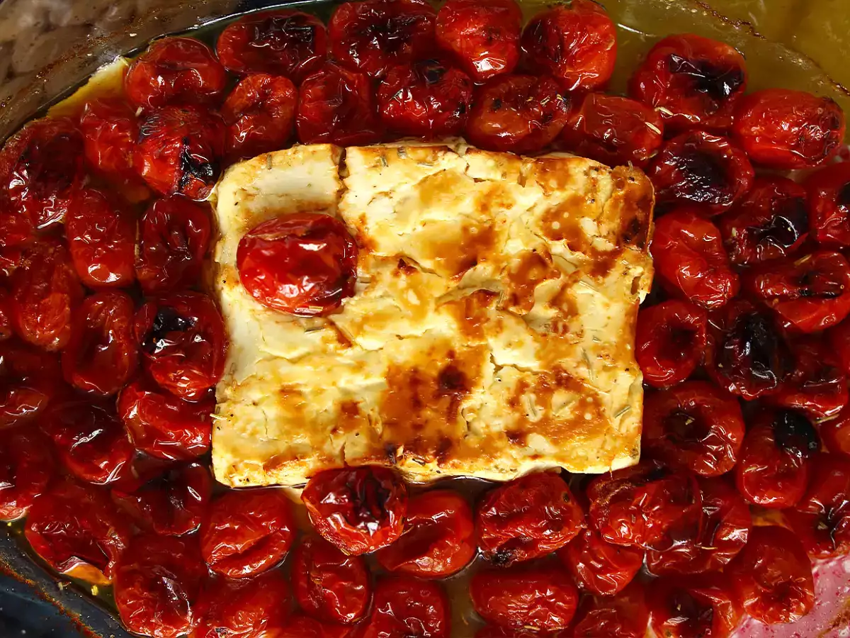 Tagliatelle met feta en kerstomaten – baked feta pasta - foto 3