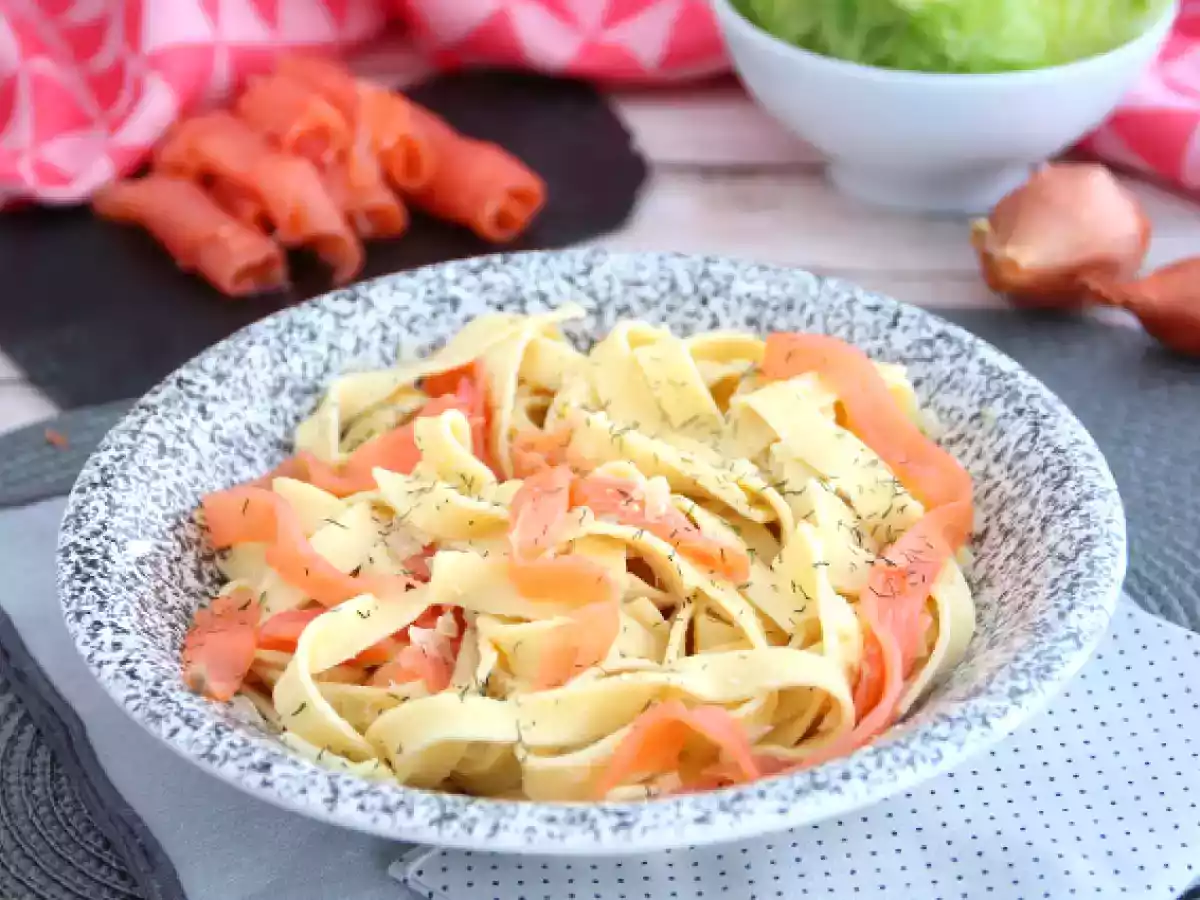Tagliatelle met gerookte zalm en dille - foto 2