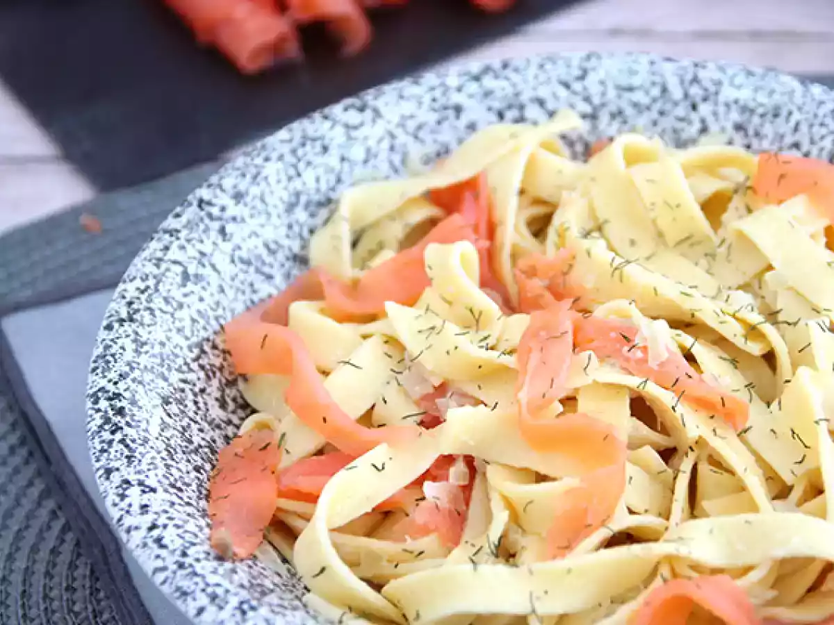 Tagliatelle met gerookte zalm en dille - foto 3
