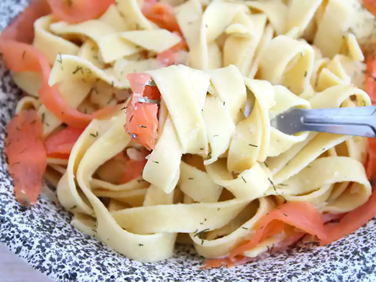 Tagliatelle met gerookte zalm en dille - foto 4