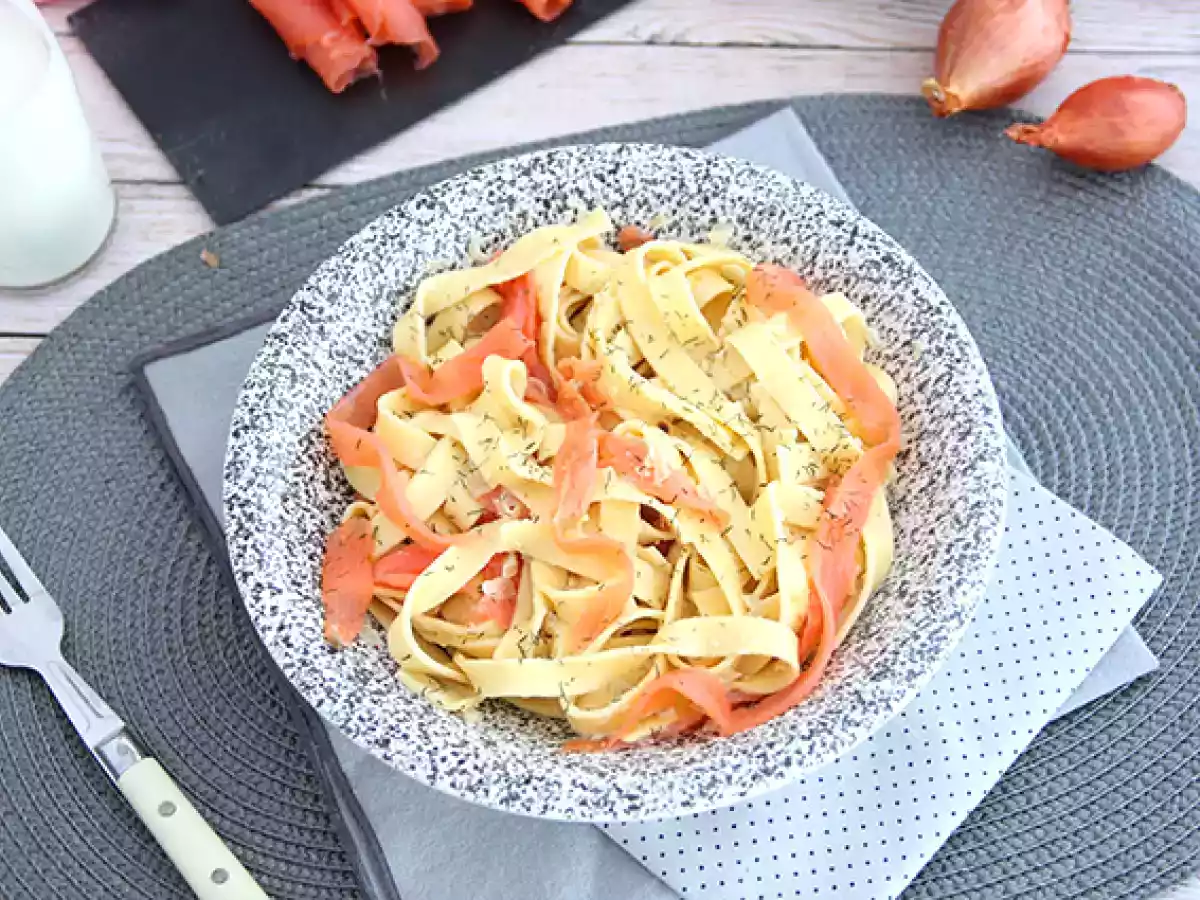 Tagliatelle met gerookte zalm en dille - foto 5